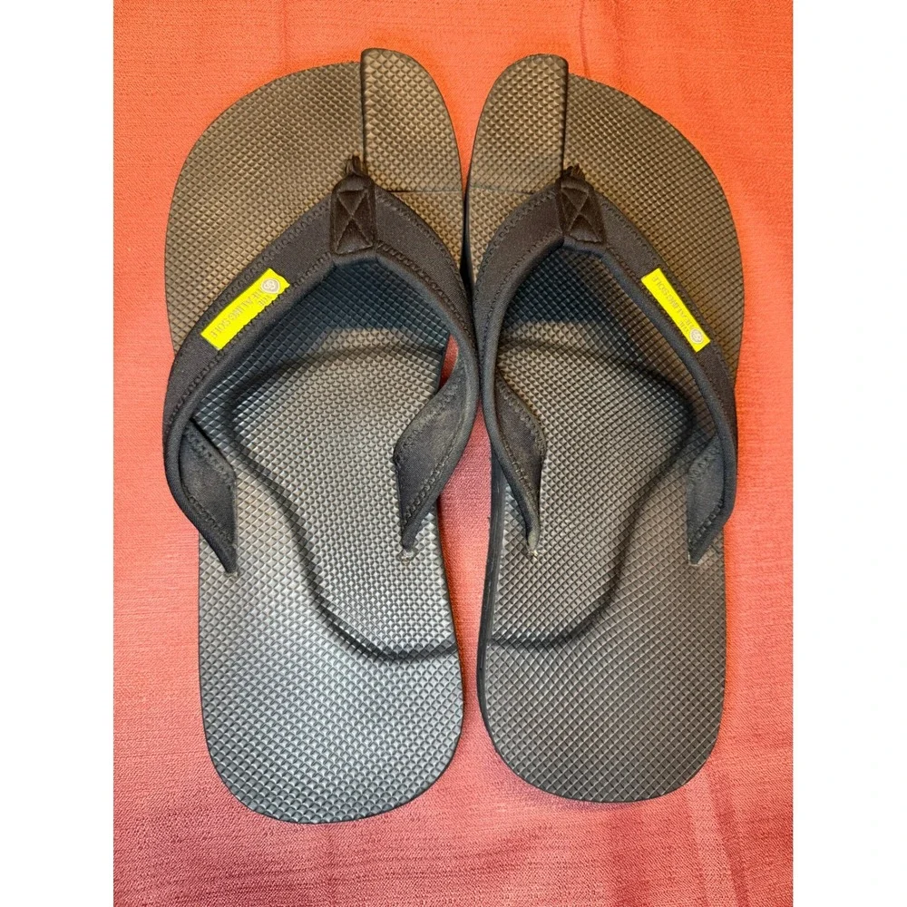 The Healing Sole Mens Flip Flops Black Orthopedic Sandals Plantar Fasciitis 11.5